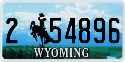 WY license plate 254896