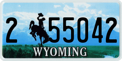 WY license plate 255042