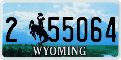 WY license plate 255064