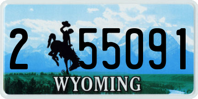 WY license plate 255091