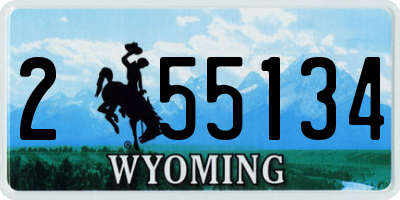WY license plate 255134