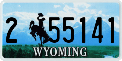 WY license plate 255141