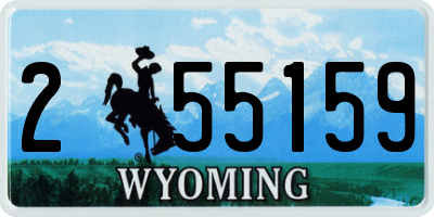 WY license plate 255159
