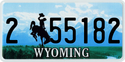 WY license plate 255182