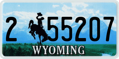 WY license plate 255207