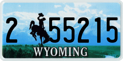WY license plate 255215