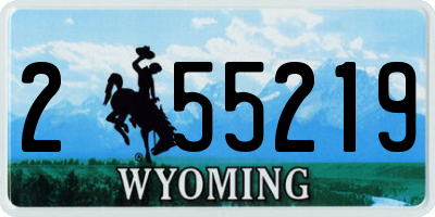 WY license plate 255219