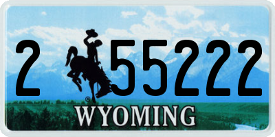 WY license plate 255222