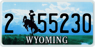 WY license plate 255230