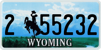 WY license plate 255232