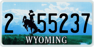 WY license plate 255237