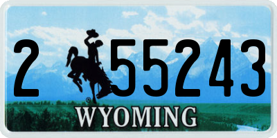WY license plate 255243