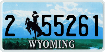 WY license plate 255261