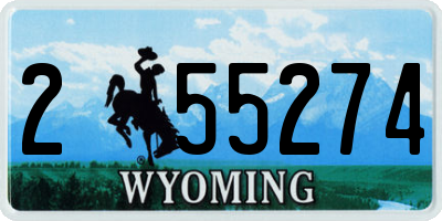 WY license plate 255274