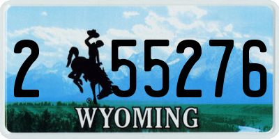 WY license plate 255276