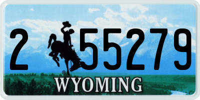 WY license plate 255279