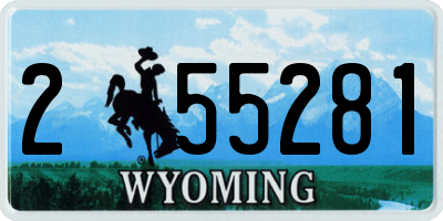WY license plate 255281