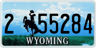 WY license plate 255284