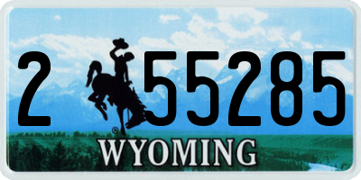 WY license plate 255285
