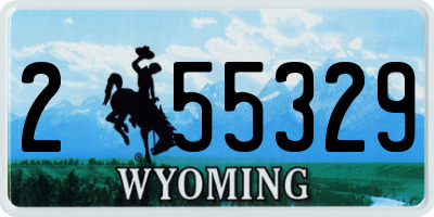 WY license plate 255329
