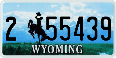 WY license plate 255439