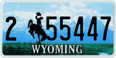 WY license plate 255447