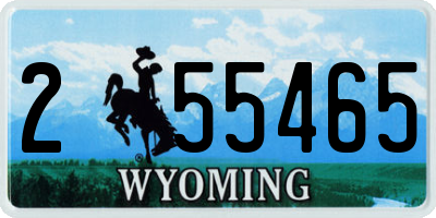 WY license plate 255465