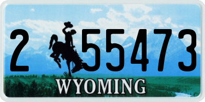 WY license plate 255473
