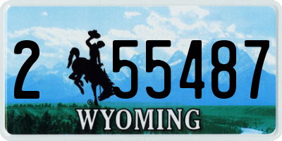WY license plate 255487
