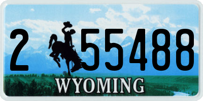 WY license plate 255488