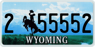 WY license plate 255552