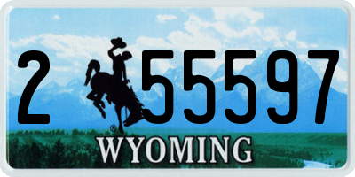 WY license plate 255597