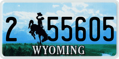 WY license plate 255605