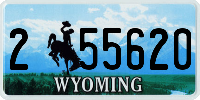 WY license plate 255620