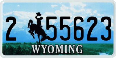 WY license plate 255623