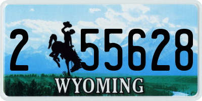 WY license plate 255628