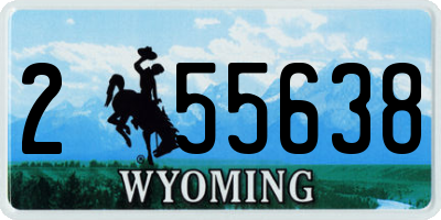 WY license plate 255638