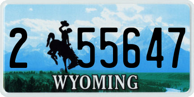 WY license plate 255647