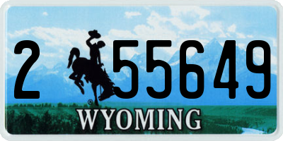 WY license plate 255649
