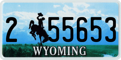 WY license plate 255653