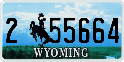 WY license plate 255664