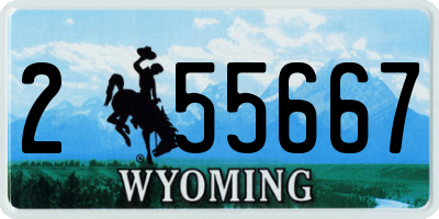 WY license plate 255667