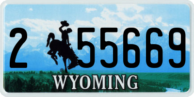 WY license plate 255669