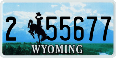 WY license plate 255677