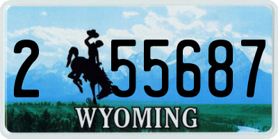 WY license plate 255687
