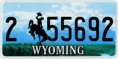WY license plate 255692