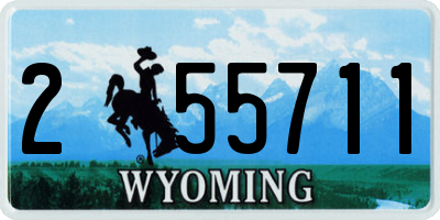 WY license plate 255711