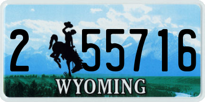 WY license plate 255716