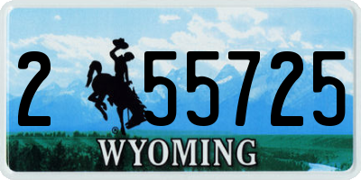 WY license plate 255725