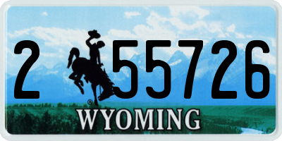 WY license plate 255726